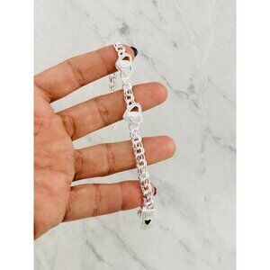 ❤️ 925 Sterling Silver bracelet virgin Mary heart - Chino link - Pulsera plata